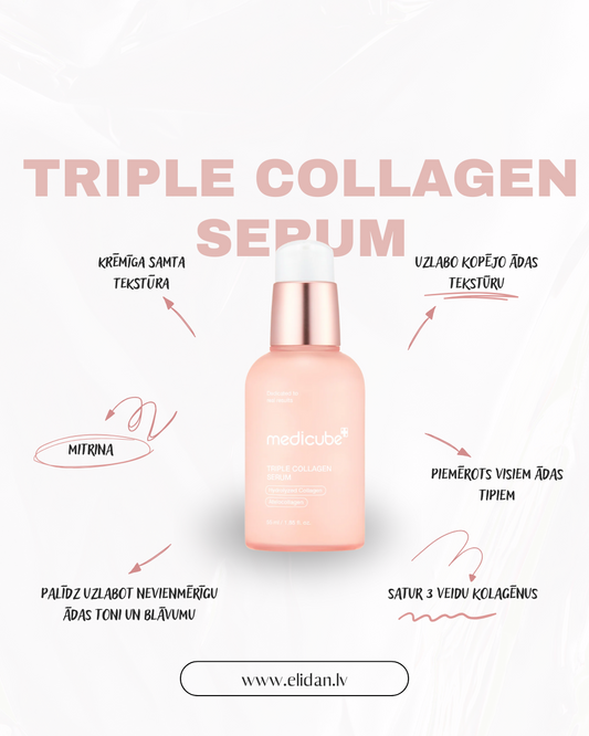 NOSTIPRINOŠS KOLAGĒNA SERUMS MEDICUBE TRIPLE COLLAGEN SERUM