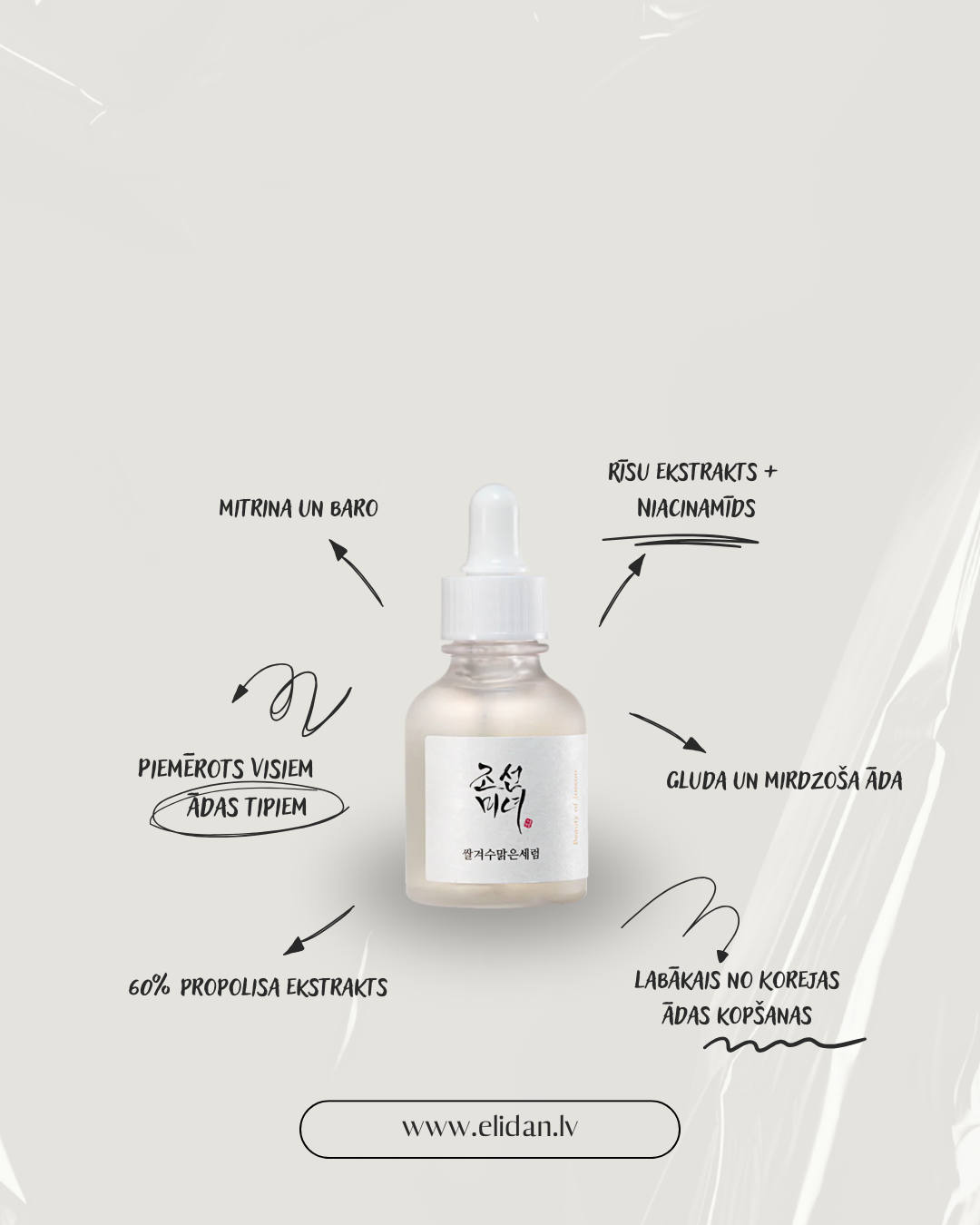 SERUMS ĀDAS DZIĻAI MITRINĀŠANAI BEAUTY OF JOSEON GLOW DEEP SERUM RICE + ALPHA-ARBUTIN